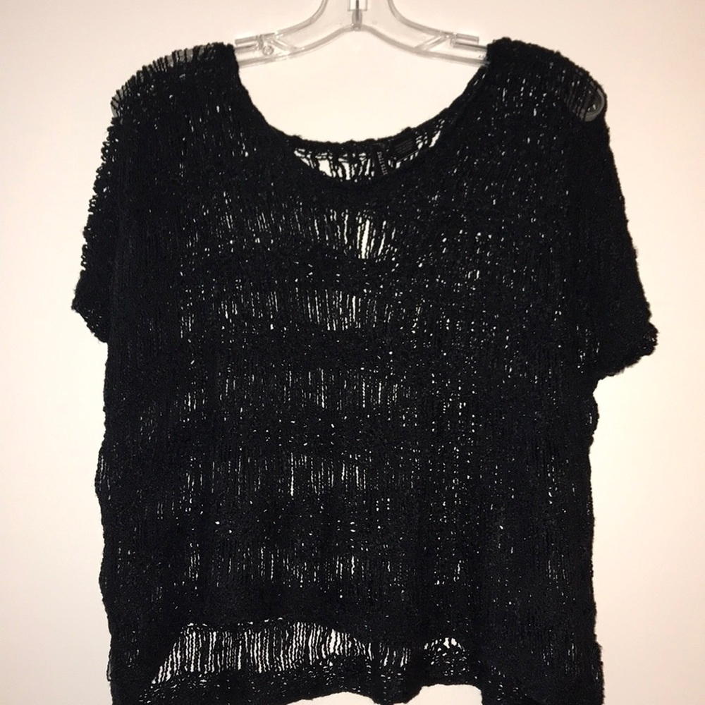 Black cropped sweater